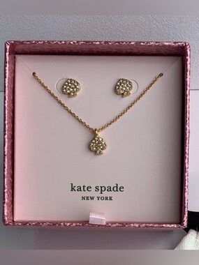 Kate Spade Signature Spade Crystal Paved Necklace and Earring Jewelry
Set NIB
